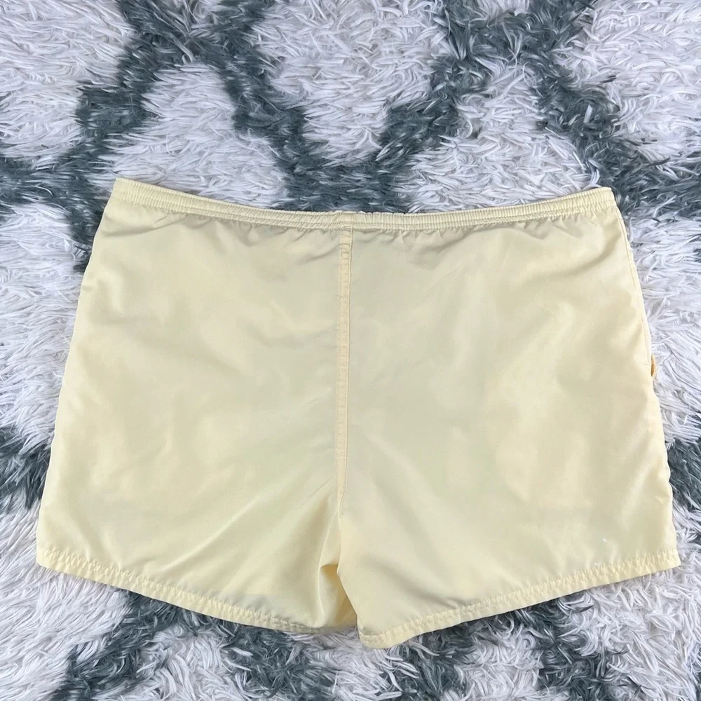 Vintage Reebok Men's Yellow Swim Trunks Size Large